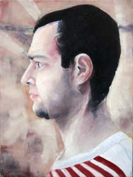 András Adél, Portré I_olaj-vászon, 40x30 cm, 2010