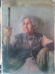 Tusai Istvan- Nagymamam-akril , olaj, pasztel-54 cm x 74 cm-2011